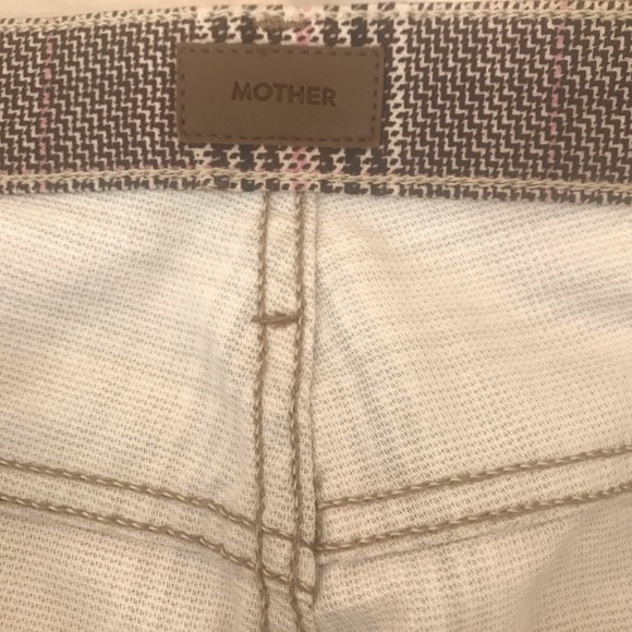 Mother The Insider Plaid Stripe Retro Ankle Pants Plum Pink Brown Orange 24 NWT - Picture 13 of 16